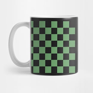 Green Checker Pattern Mug